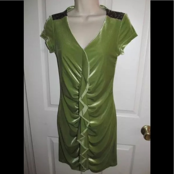 green velvet sequin dress